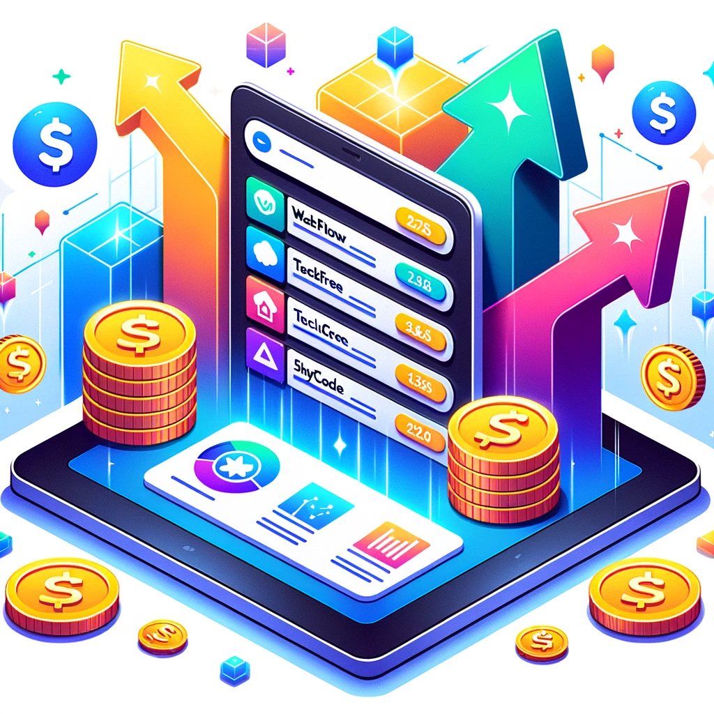 AI-generated drawing showing digital coins representing the future of open source projects.